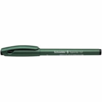 Schneider Topwriter Pen - 0.8 mm (0.03") Broad Pen Point - Black Ink - Liquid - Black Polypropylene, Green Barrel - Fiber Tip - 10 / Box