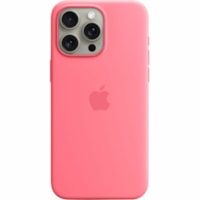 Apple iPhone 15 Pro Max Silicone Case with MagSafe - Pink - For Apple iPhone 15 Pro Max Smartphone - Pink - Silky, Soft-touch - Scratch Resistant, Drop Resistant - Silicone - Wireless Charging Compatible