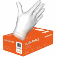 Gants d'examen Duraforce - Jetable - Sans poudre Forcefield - Large Taille - Mâle - Pour Main droite / gauche - Latex - Blanc - Pour Éxamination, Préparation d'aliments, Manipulation des aliments, Contrôle de la qualité, Assemblage électronique, Applications de laboratoire