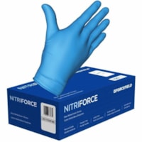 Forcefield NitriForce Nitrile Disposable Examination Gloves (Case of 1000 Gloves) - 5 mil (0.13 mm) Thickness - Medium Size - Nitrile - Blue - Latex-free, Textured Fingertip - For Examination - 1000 / Case