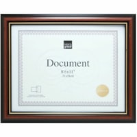 Kiera Grace Document Frame - 8.50" x 11" Frame Size - Wall Mountable, Desktop - Vertical, Horizontal - Easel Back - Black - 1 Unit