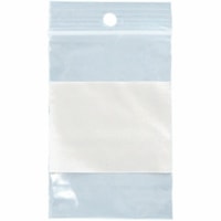 SPC Storage Bag - 3" (76.20 mm) Width x 5" (127 mm) Length x 2 mil (51 Micron) Thickness - Zipper Closure - Clear, White - Polyethylene - 1000 / Box