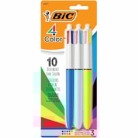 BIC - Stylo à bille 4-Color - 1 mm (0,04 po) Moyenne Pointe de stylo - Rechargeable - Rétractable - Ink Variées - Barrel Plastique Grand angle/Champ de vue élargi - 1 / chaque