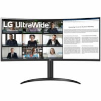 LG Ultrawide 34WR55QC-B 34" Class UW-QHD Curved Screen LCD Monitor - 21:9 - 34" Viewable - Vertical Alignment (VA) - 3440 x 1440 - 16.7 Million Colors - FreeSync - 300 cd/m² - 5 ms - GTG (Fast) Refresh Rate - HDMI - DisplayPort - USB Hub