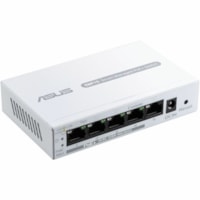 Asus ExpertWiFi EBP15 Ethernet Switch - 5 Ports - Manageable - Gigabit Ethernet - 10/100/1000Base-T - 2 Layer Supported - 60 W PoE Budget - Twisted Pair - PoE Ports - White - Standalone - 3 Year Limited Warranty