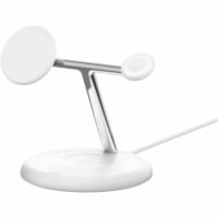 Belkin BoostCharge Pro Cradle - Wireless - iPhone, Apple Watch, AirPods - 3 Slot - Qi2 - Charging Capability - White