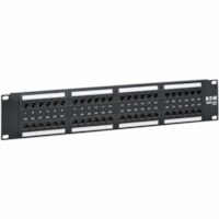 Tripp Lite series Network Pièce pour panneau N252-P48 - 48 Port(s) - 48 x RJ-45 - 2U Haut - Catégorie 6, Catégorie 5e, Catégorie 5 - Noir - 19" Grand angle - Montable en rack