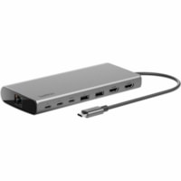 Belkin USB-C 8-in1 Dual Display Core Hub - Docking Station - 10 Gbps - 100W - 3xUSB-C, 2xUSB-A, 2xHDMI, Ethernet - 4K - Grey - for Monitor - 2 Displays Supported - UHD - 3840 x 2160 - USB Type-C - 1 x RJ-45 Ports - Network (RJ-45) - 2 x HDMI Ports - HDMI - Space Gray - Wired - Ethernet - 100W