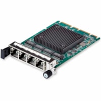 StarTech.com 4-Port RJ45 Gigabit OCP 3.0 Server Network Card w/Intel® I350, SFF 4C+/PCIe 3.0/PXE/VLAN/9K Jumbo, Multi-Speed Ethernet NIC - 4-port RJ45 Gigabit OCP 3.0 server network card w/Intel i350-AM4 - OCP for size reduction/port density/hot-swap - SFF 4C+ compatible/multi-speed Ethernet 1 G