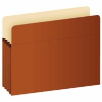 Grand & Toy Legal Expanding File - 8 1/2" x 14" - 3 1/2" Expansion - Red Fiber - 5 / Pack