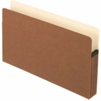 Grand & Toy Legal Recycled Expanding File - 8 1/2" x 14" - 1050 Sheet Capacity - 5 1/4" Expansion - Redrope - Brown - 30% Fiber Recycled - 5 / Pack