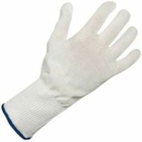 Forcefield Knifehandler Work Gloves - Medium Size - For Right/Left Hand - High Performance Polyethylene (HPPE), Yarn - White - Cut Resistant, Knitted, Fatigue-free, Seamless, Reversible, Launderable - For Food Preparation, Fishing, Metal Fabrication, Lumber Handling, Machinery - 1 / Unit