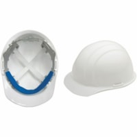 Casquette de sécurité Liberty ERB - Standard Taille - Impact, Pénétration Protection - Nylon, Polyéthylène haute densité (HDPE) - Blanc - Léger, Confortable, Verrou Coulissant - 1 / Unité