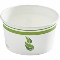 Eco Guardian 12 oz PLA Lined Paper Food Container - Food, Food Storage, Soup, Stew, Salad - Disposable - Microwave Safe - White - Polylactic Acid (PLA), Paper Body - 500 / Case