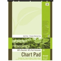 Pacon® Ecology Recycled Chart Pad - 70 Sheets - Unruled Front Ruling - 5 Hole(s) - 24" (609.60 mm) x 32" (812.80 mm) Sheet Size - Acid-free, Chlorine-free, Padded, Recyclable, Punched - Recycled - 6 / Carton