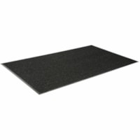 Mat Tech Jasper Floor Mat - Entrance - 36" (914.40 mm) Length x 24" (609.60 mm) Width x 0.313" (7.94 mm) Thickness - Rectangular - Vinyl, Nylon, Fiber - Black - 1Unit