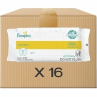 Lingette de nettoyage Sensitive Pampers - Blancemballage - 18 emballage - 16 / Étui