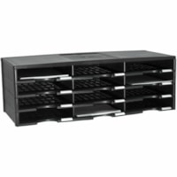 Storex Desktop File Sorter - 6000 x Sheet - 12 Compartment(s) - Compartment Size : 2.12" (53.85 mm) x 9.25" (234.95 mm) x 12.50" (317.50 mm) - 10.5" (266.70 mm) Height x 31.3" (795.02 mm) Width x 14.1" (358.14 mm) Depth - Stackable - Modular - Plastic