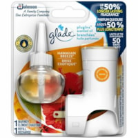 Ensemble de désodorisant PlugIns Glade - Huile - Brise hawaïenne - 60 Jour - Sans phtalate, Sans formaldéhyde, Sans nitrumusc - 1 Unité