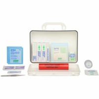 Trousse de premiers soins Safecross - 58 xPièce(s) Pour 1 xIndividuel(s) - Plastique Caisse - 10 Unité