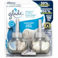 Glade PlugIns Air Freshener Refill - Oil - Clean Linen - 2 Pack - Phthalate-free, Formaldehyde-free, Nitro Musk Free, Long Lasting