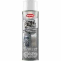 Sprayway Stainless Steel Polish & Cleaner - For Multipurpose - Aerosol, Spray - 14.99 oz (425 g) - Lemon Scent Width - 12 / Pack - Non-abrasive, Residue-free, Color-free, Water Spot Resistant - Clear