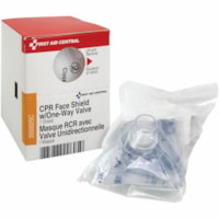 First Aid Central CPR Face Shield - 1 x Piece(s) - 8.27" (210 mm) Height x 7.87" (200 mm) Width - 1 / Box