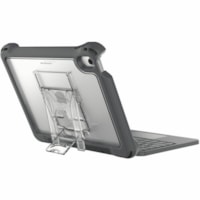 Brenthaven Rugged Keyboard/Cover Case for 11" Apple iPad (10th Generation), iPad (11th Generation) Tablet - English (US) Keyboard - Gray - Pry Resistant, Drop Resistant, Water Resistant, Shock Resistant, Anti-slip Feet - Thermoplastic Polyurethane (TPU) Rubber, Polyurethane Fabric, Polycarbonate Pla