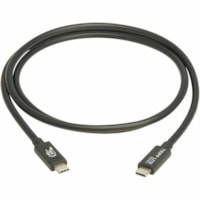 Tripp Lite by Eaton USB4 40Gbps Cable (M/M) - USB-C, 8K 60 Hz, 240W PD Charging, Black, 1.2 m (4 ft. - 3.9 ft (1.20 m) USB4 Data Transfer Cable for Digital Text Reader, Chromebook, Computer, Notebook, Monitor, HDTV, Smartphone, Tablet, Gaming System, Gaming Console, Dock, ... - First End: 1 x USB4 T