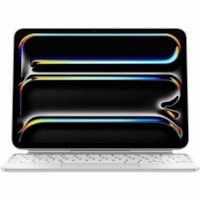 Apple Magic Keyboard/Cover Case for 11" (279.40 mm) Apple iPad Pro 11 (2024) Tablet - White - Aluminum, Glass Body