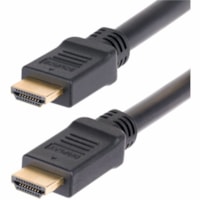 Câble audiovisuel 49,2 pi (15 m) HDMI - 1 StarTech.com - 49,2 pi (15 m) HDMI Câble audiovisuel pour Moniteur, Projecteur, Affichage, Mosaïque, Périphérique audio/vidéo - 18 Gbit/s - Supports up to 3840 x 2160 - Blindé - Doré Connecteur plaqué - C