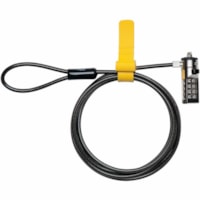 Kensington Serialized Combination Laptop Lock with Preset Code T-Bar - TAA - Serialized - 4-wheel - Patented T-bar/Combination Lock - Black - Carbon Steel, Plastic - For Notebook, Chromebook 