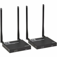 Tripp Lite series HDMI over Wireless Extender Kit w IR, 4K 60hz, 164ft (50M), Wireless HDMI, switchable channel - 164.04 ft (50000 mm) Range - 1 x HDMI In - 2 x HDMI Out - 1 - 1 - 1080p, 720p - 4K - 3840 x 2160 - Digital Signage System, Conference Room, Office, Restaurant, Blu-ray Player, Notebook, 