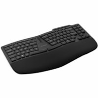 Kensington Pro Fit Ergo KB675 EQ TKL Rechargeable Keyboard - Wireless Connectivity - Bluetooth - 32.81 ft (10000 mm) - 2.40 GHz - USB Interface - Windows, Mac OS, ChromeOS - Universal - PC, Mac - Black