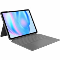 Étui pour clavier/housse Combo Touch pour 13 po (330,20 mm) Apple Tablette - Anglais Clavier - Gris Oxford Logitech - Résistant aux éraflures, Résistant aux rayures - hauteur de 11,22 po (284,99 mm) x largeur de 8,89 po (225,81 mm) x profondeur de 0,59 po (14,99 mm)