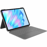 Étui pour clavier/housse Combo Touch pour 11 po (279,40 mm) Apple iPad Air (4e génération), iPad Air (5ème génération) Tablette - Anglais Clavier - Gris Oxford Logitech - Résistant aux éraflures, Résistant aux rayures - hauteur de 9,92 po (251,