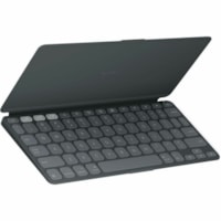 Clavier Keys-To-Go 2 - Sans fil Connectivité - Graphite Logitech - Sans fil Connectivité - Bluetooth - Contrôle du volume, Luminosité de l´écran, Media Player, Easy-Switch Raccourci-clavier(s) - macOS 14 - iPad, iPhone, MacBook, Apple TV - Mac, PC - Ciseaux Pavé Nu