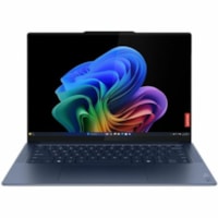 Lenovo Yoga Slim 7 14Q8X9 83ED0000CF 14.5" Touchscreen Copilot+ PC Notebook - 3K - Qualcomm Snapdragon X Elite X1E-78-100 - 16 GB - 1 TB SSD - English, French Keyboard - Cosmic Blue - Qualcomm Snapdragon X Elite X1E-78-100 Chip - 2944 x 1840 - Windows 11 Home - Qualcomm Adreno GPU - Eyesafe - Front 