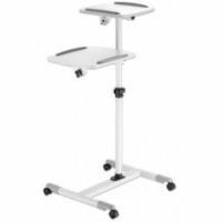 Manhattan Cart for Projectors and Laptops - 22.05 lb (10000 g) Capacity - 4 Casters - Steel - 21.2" (538 mm) Length x 22.6" (573 mm) Width x 43.3" (1100 mm) Height - White, Gray