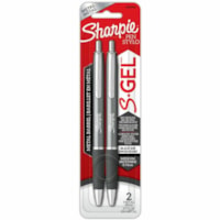 Sharpie S-Gel Pen - 0.7 mm (0.03") Pen Point - Retractable - Black, Gray Ink - 2 / Pack