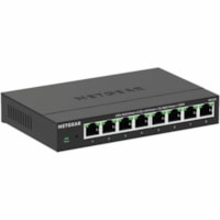 Netgear 8-Port 2.5G Multi-Gigabit Ethernet Unmanaged Switch - 8 Ports - 2.5 Gigabit Ethernet - 2.5GBase-T - 7.98 W Power Consumption - Twisted Pair - Desktop, Wall Mountable - 3 Year Limited Warranty