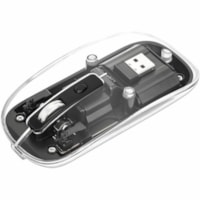 Souris - Fréquence radio - USB Type A - Optique - 4 Bouton(s) - Noir, Clear Manhattan - Optique - Sans fil - 33 pi (10058,40 mm) - Fréquence radio - 2,40 GHz - Rechargeable - Noir, Clear - USB Type A - 1600 dpi - Roulettes avec frein - 4 Bouton(s) - Symétrique