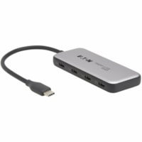 Concentrateur USB U460-004-4C-G2C - USB Type C - 1,25 Go/s - Bureau, Portable, Smartphone, Tablette, Casque, Caméra de surveillance, Clé USB, Disque dur, Console de Jeu portable, Encinte portatif - Gris, Noir Tripp Lite by Eaton - USB Type C - 1,25 Go/s - Bureau, Portable, Smartphone, 