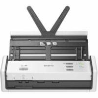 Brother ADS1300 Large Format Sheetfed Scanner - 600 x 600 dpi Optical - White - 30 ppm (Mono) - 30 ppm (Color) - Color, Monochrome Scan - Duplex Scanning - ID Card, Business Card, Plastic Card, Card, Paper Document, Plastic, Credit Card - Portable - USB