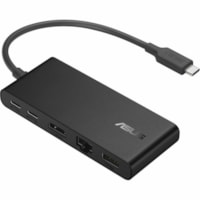 Station d'accueil DC201 USB Type C pour Notebook/Moniteur - Capacité de chargement - Noir - Portable Asus - pour Notebook/Moniteur - Capacité de chargement - USB Type C - 2 Écrans supportées - 8K @ 30Hz, 4K, 4K @ 60Hz, 8K, Full HD - 3840 x 2160, 7680 x 4320, 1920 x 1080 - 4 x Po