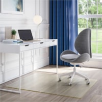 Deflecto OceanMat Chair Mat for Hard Floor - Hard Floor, Wood Floor, Tile Floor, Laminate Floor, Floor, Commercial - 60" (1524 mm) Width x 46" (1168.40 mm) Depth - Rectangular - Plastic, Polyethylene Terephthalate (PET) - Clear - 1Each