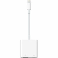 Apple Lightning to USB 3 Camera Adapter - 1 x Lightning - Male - 1 x USB 3.0 - Female, 1 x Lightning - Female