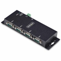 StarTech.com Périphérique de serveur I43-SERIAL-ETHERNET - Paire torsadée - 1 x Réseasu (RJ-45) - 4 x Port série - 10/100Base-T - Fast Ethernet - Montage sur rail DIN, Fixation au mur