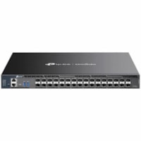 TP-Link Omada 26-Port 10G Stackable L3 Managed Aggregation Switch with 6 25G Slots - Manageable - 10 Gigabit Ethernet, 25 Gigabit Ethernet - 10GBase-X, 25GBase-X - 3 Layer Supported - 86.70 W Power Consumption - Twisted Pair, Optical Fiber - Rack-mountable