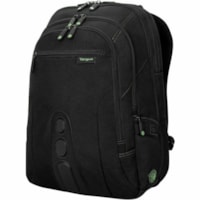 Étui de transport Spruce EcoSmart TBB013US (Sac à dos) pour 15.6po à 16po Ordinateur Portable, Workstation, Accessoires - Noir, Vert Targus - Résistant aux chocs, Résistant aux coups - Polyester, Tissu, Plastique Corps - Compatible avec des contrôles de sécurité